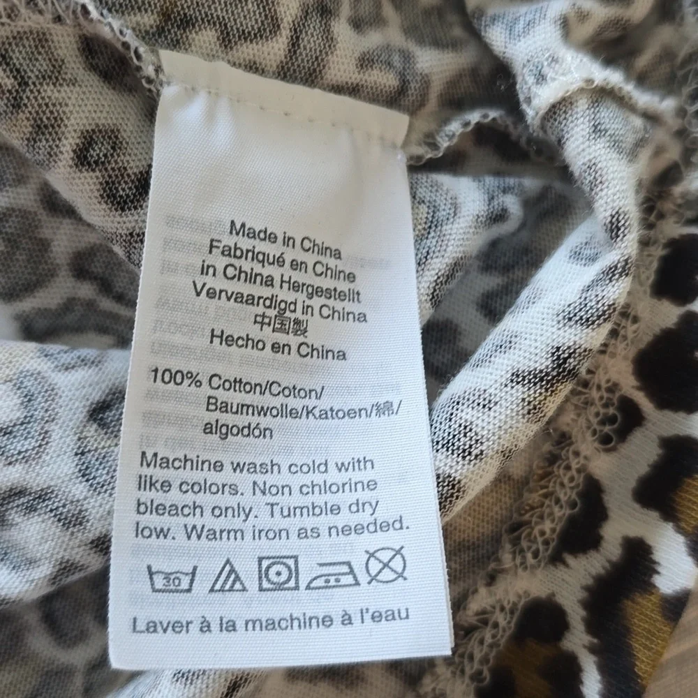 J. Crew Leopard Print Tissue Turtleneck Women's Size XS